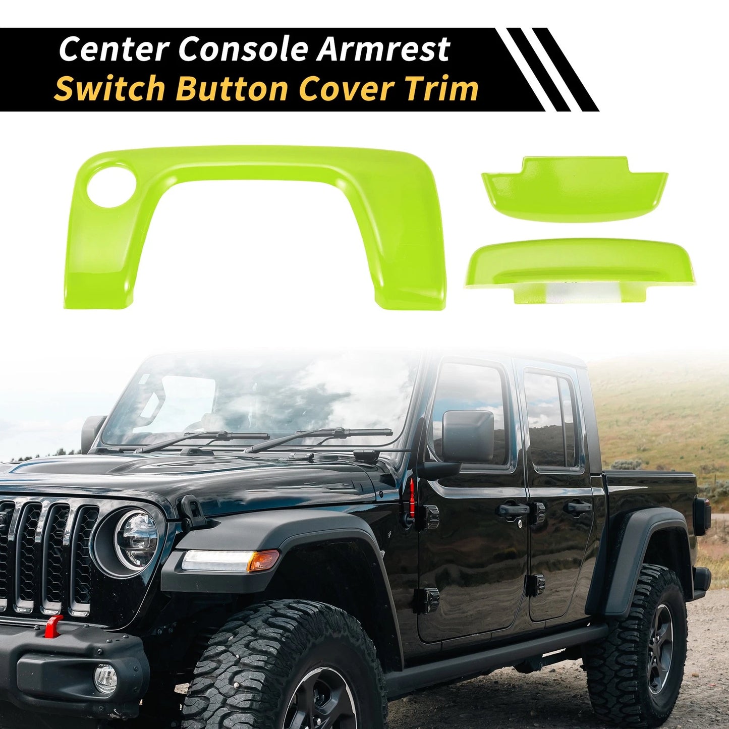 Center Console Armrest Switch Button Cover for Jeep Wrangler JL JLU (18-24)
