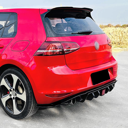 1x Rear Bumper Diffuser Lip with Light for Volkswagen Golf 7 (2013-2020)