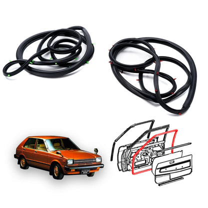 Front Door Weatherstrip Seal x2 for Toyota Starlet 5D KP60 KP61 KP62 1978-1984