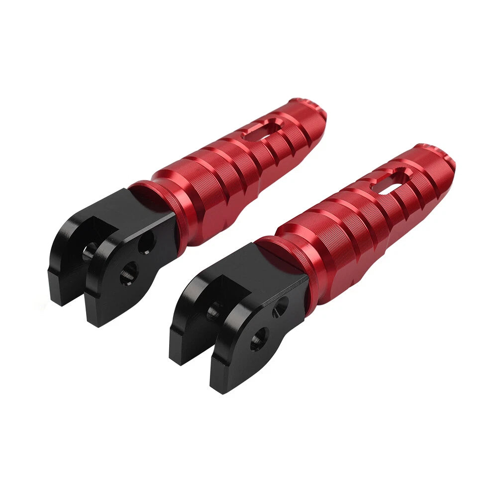 Red Passenger Rear Footrests Pegs for Ducati Monster 696 2008-2014, 796 2011-2014
