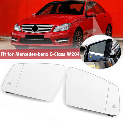 Driver & Passenger Side Mirror Glass for Mercedes W204 W212 W221 (2007-2015)