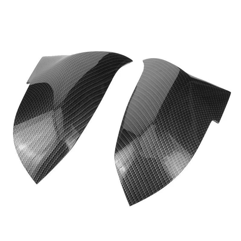 2 x Carbon Fiber Exterior Mirror Caps for BMW (Fits Various Models)