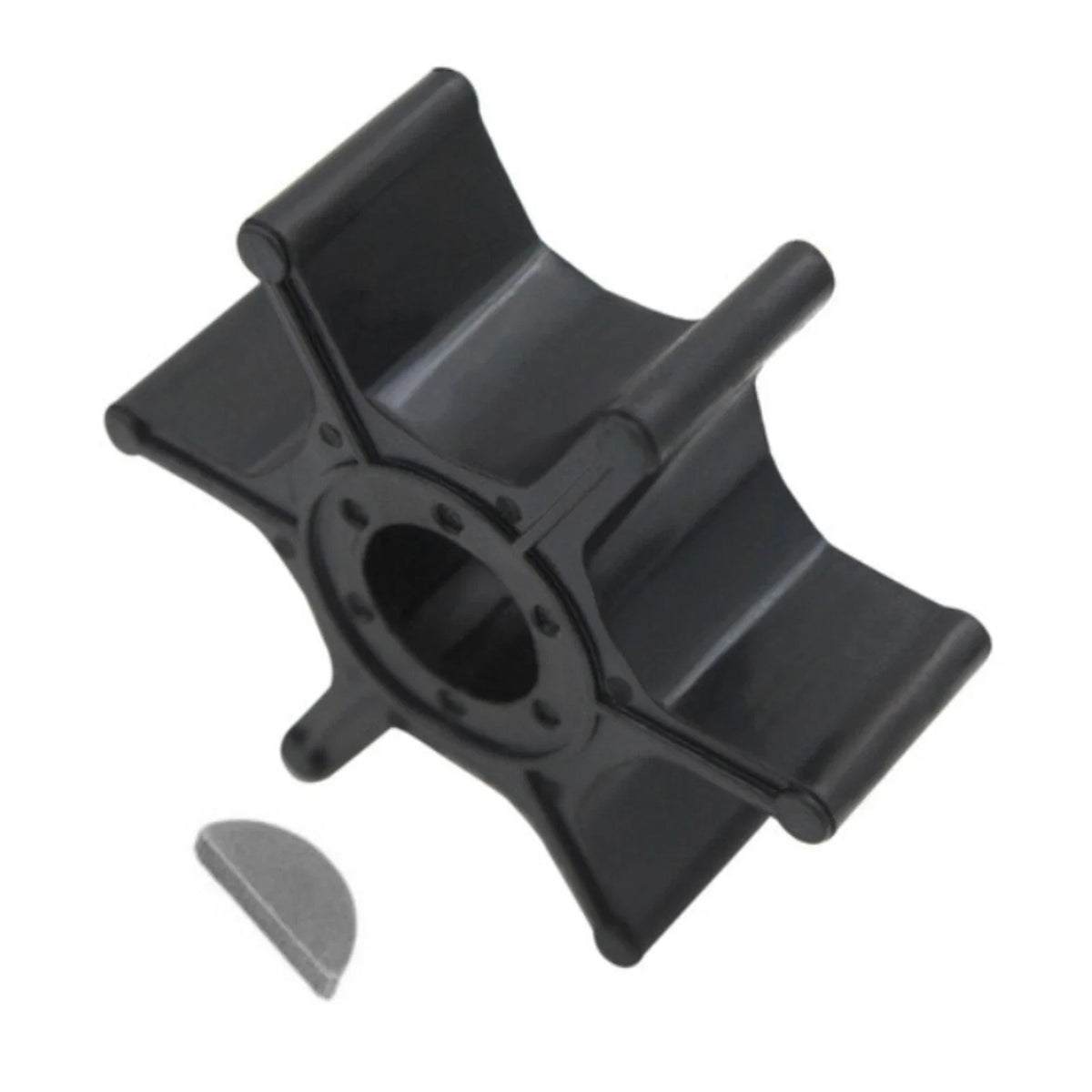 Water Pump Impeller with Key for Suzuki 2/4-Stroke 2-8HP Models