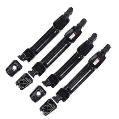 Exterior Door Handle BK Gloss Set 4 Fits Nissan Navara D40 4D Pickup 2005-14 D06