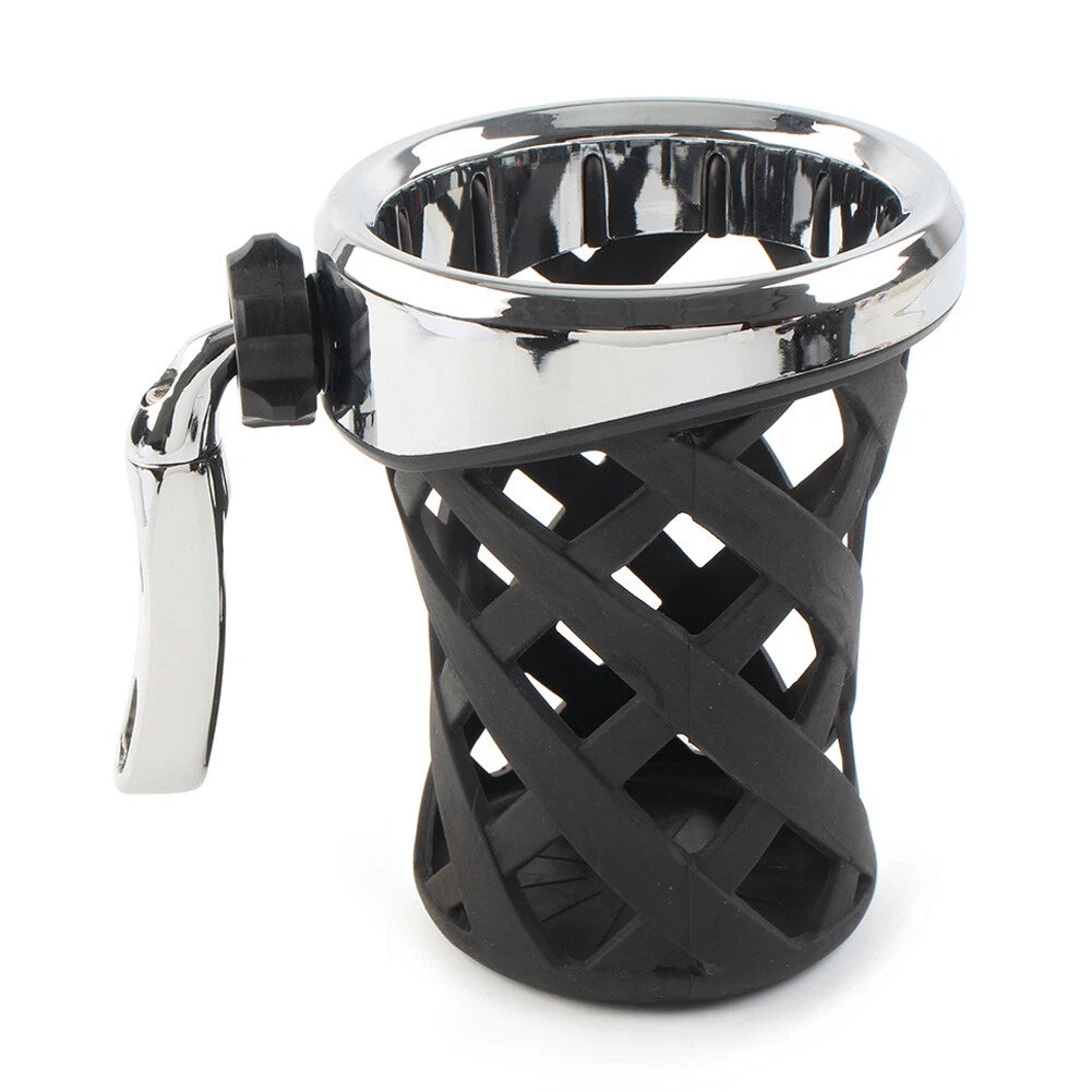 Universal Handlebar Cup Holder with Mesh Basket for Harley