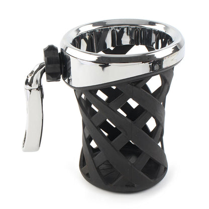 Universal Handlebar Cup Holder with Mesh Basket for Harley