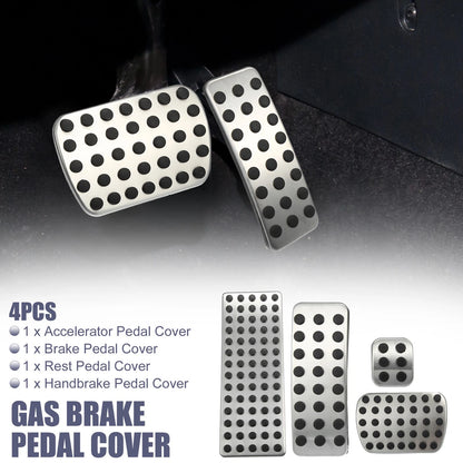4 Pcs Accelerator & Brake Pedal Covers for Mercedes-Benz CLA180 (2015)