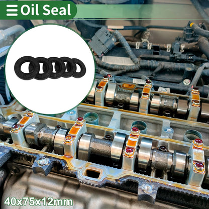 Oil Seal Rotary Shaft Seal NBR Rubber 40x75x12mm High Pressure Black