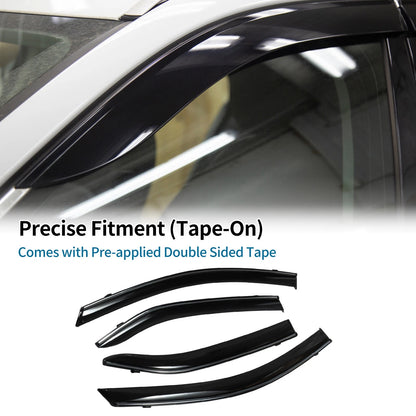 Window Deflectors for Toyota Camry 2007 Side Window Vent Visors Black 1 Set