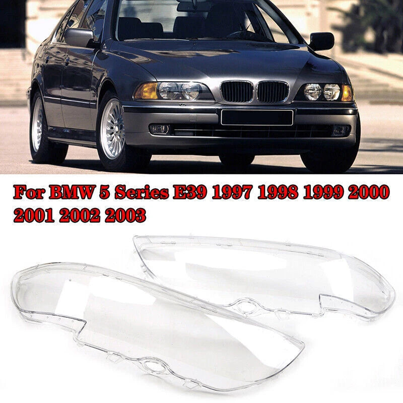 Clear Headlight Lens Covers for 1996-2003 BMW E39 Facelift 528i 530i (1996-2003)