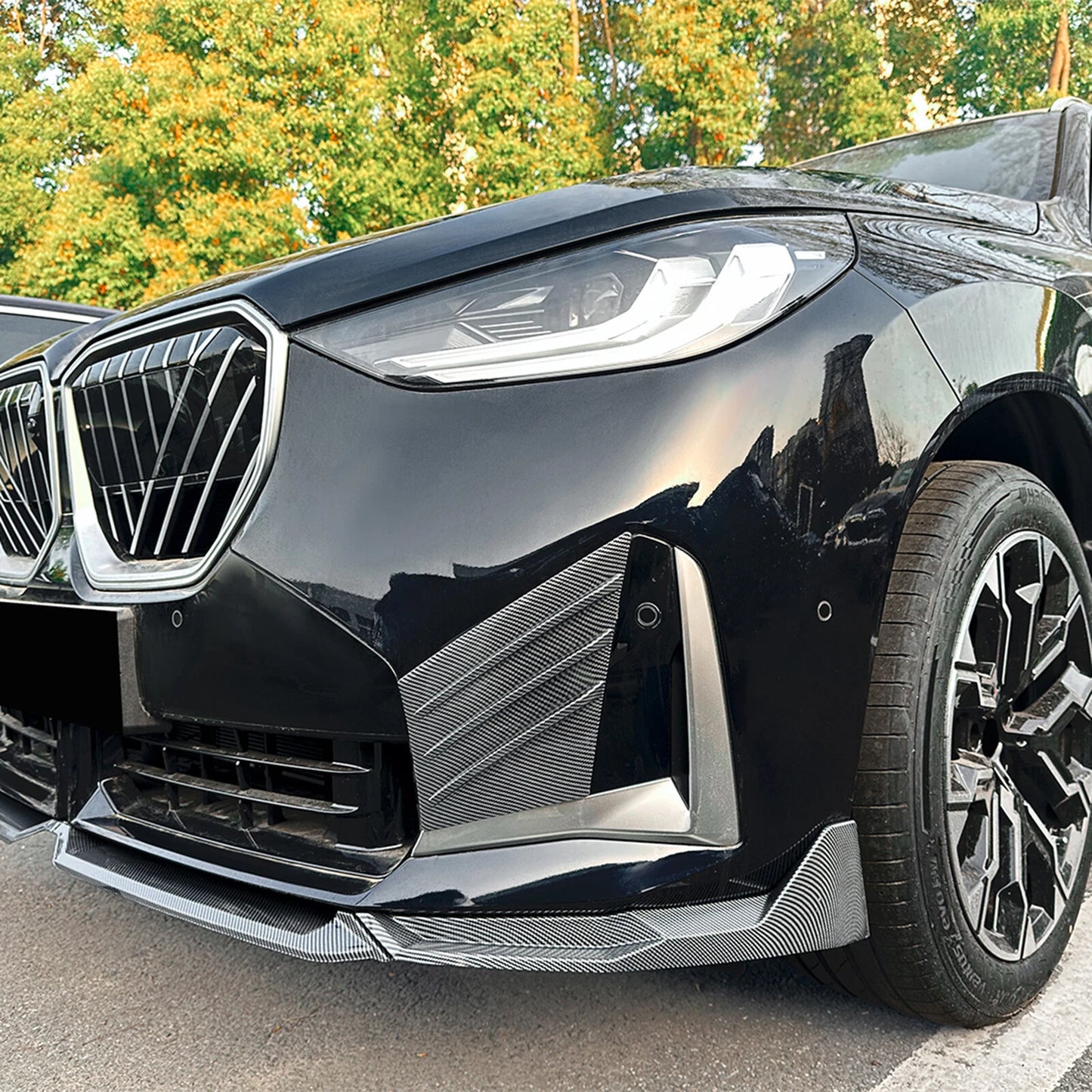 2 x Carbon Look Front Bumper Side Vent Trim for BMW X3 G45 (2025)