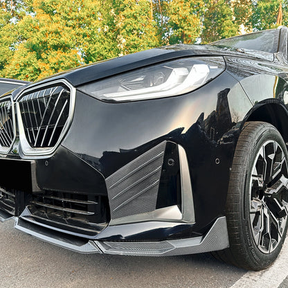 2 x Carbon Look Front Bumper Side Vent Trim for BMW X3 G45 (2025)