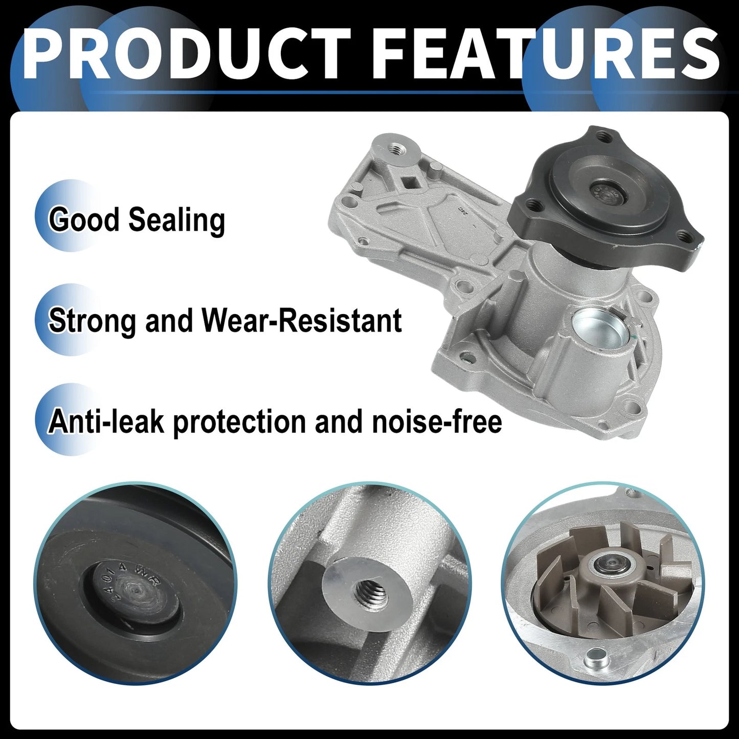 Water Pump & Gasket Kit for Ford Escape, Fusion (2017-2019)