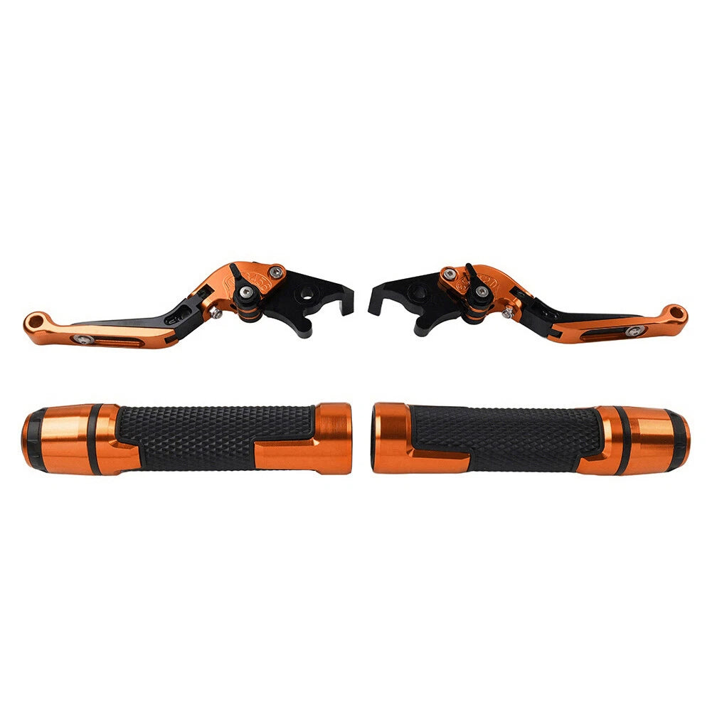 Orange Extendable Brake Clutch Levers Grip Set for Suzuki GSXR1000 (2001-2023)