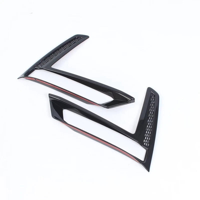 2 x Glossy Black Front Fog Light Lamp Molding Cover for Honda CR-V (2023–2024)
