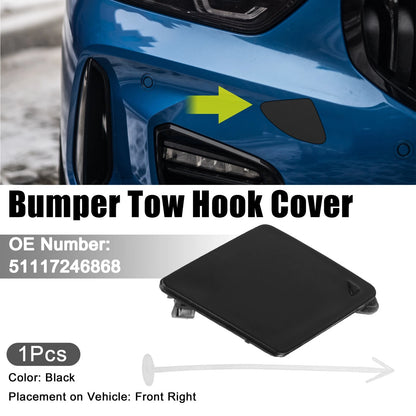 Front Right Bumper Tow Hook Cover Cap for BMW 550i (2011-2017)