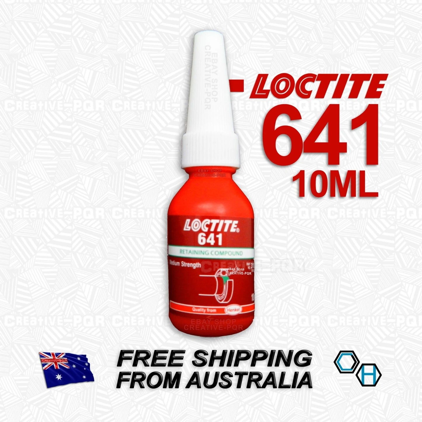 Loctite 641 Super Bearing Mount Retaining Compound 10ml for Cylindrical Bonding
