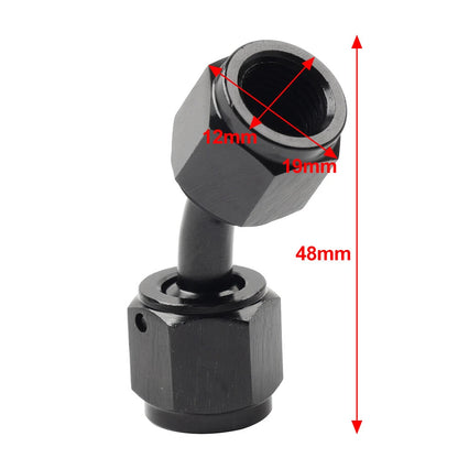 45 Degree Swivel Coupler Union Fitting Adapter for 4AN Female - Connector
