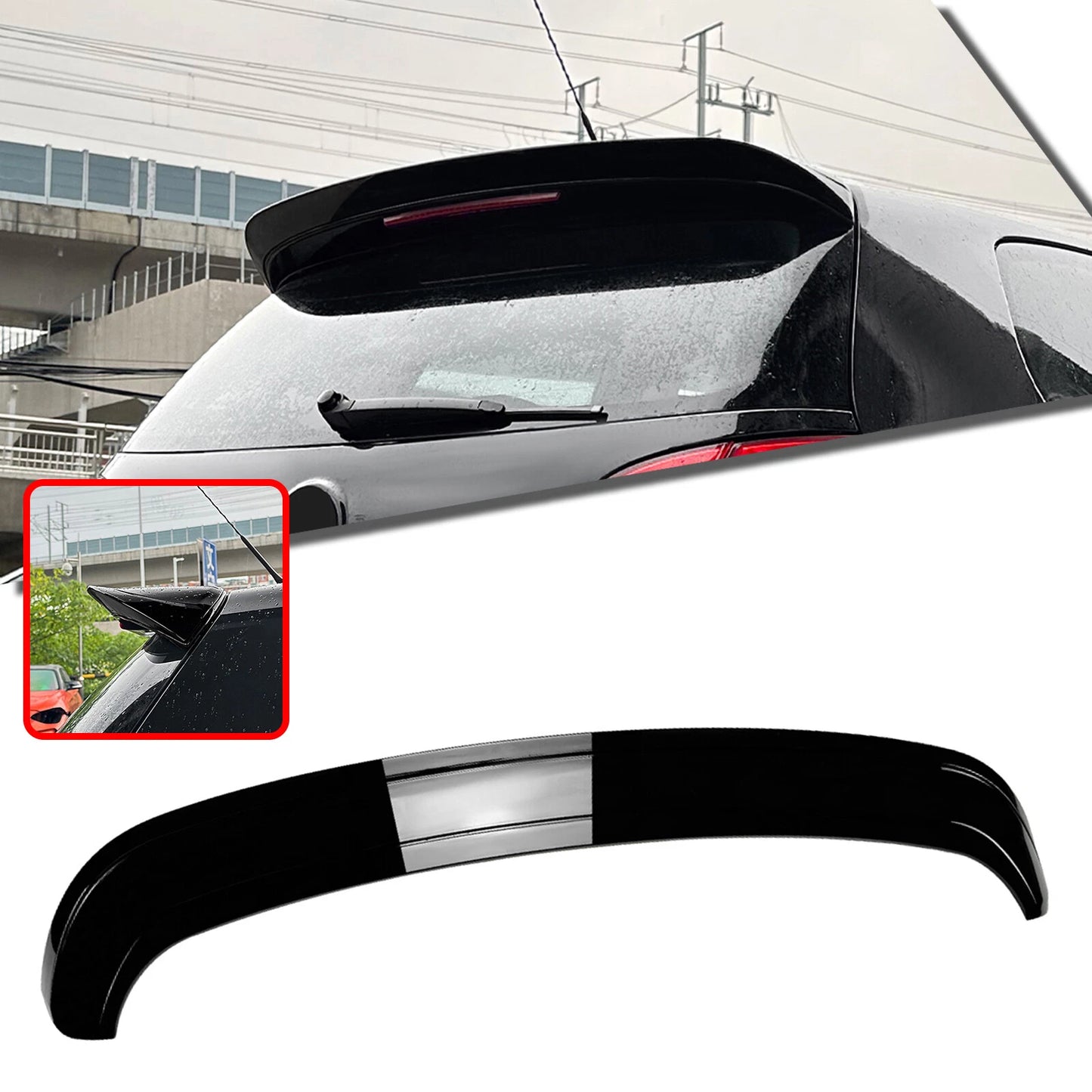 Gloss Black Rear Boot Spoiler Lip for Volkswagen Golf 5 GTI R32 (2003-2009)