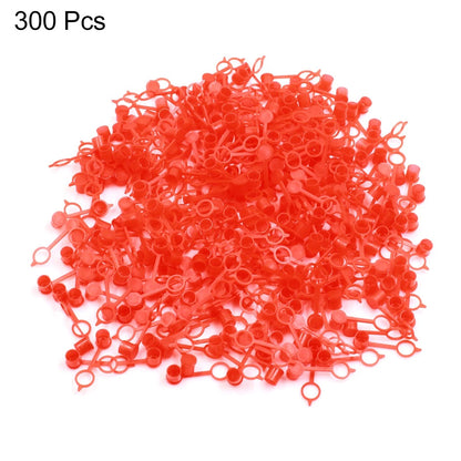 M8 / 300pcs / Red Plastic Nipple Grease Fitting Dust Cap Cover for Motorcycle
