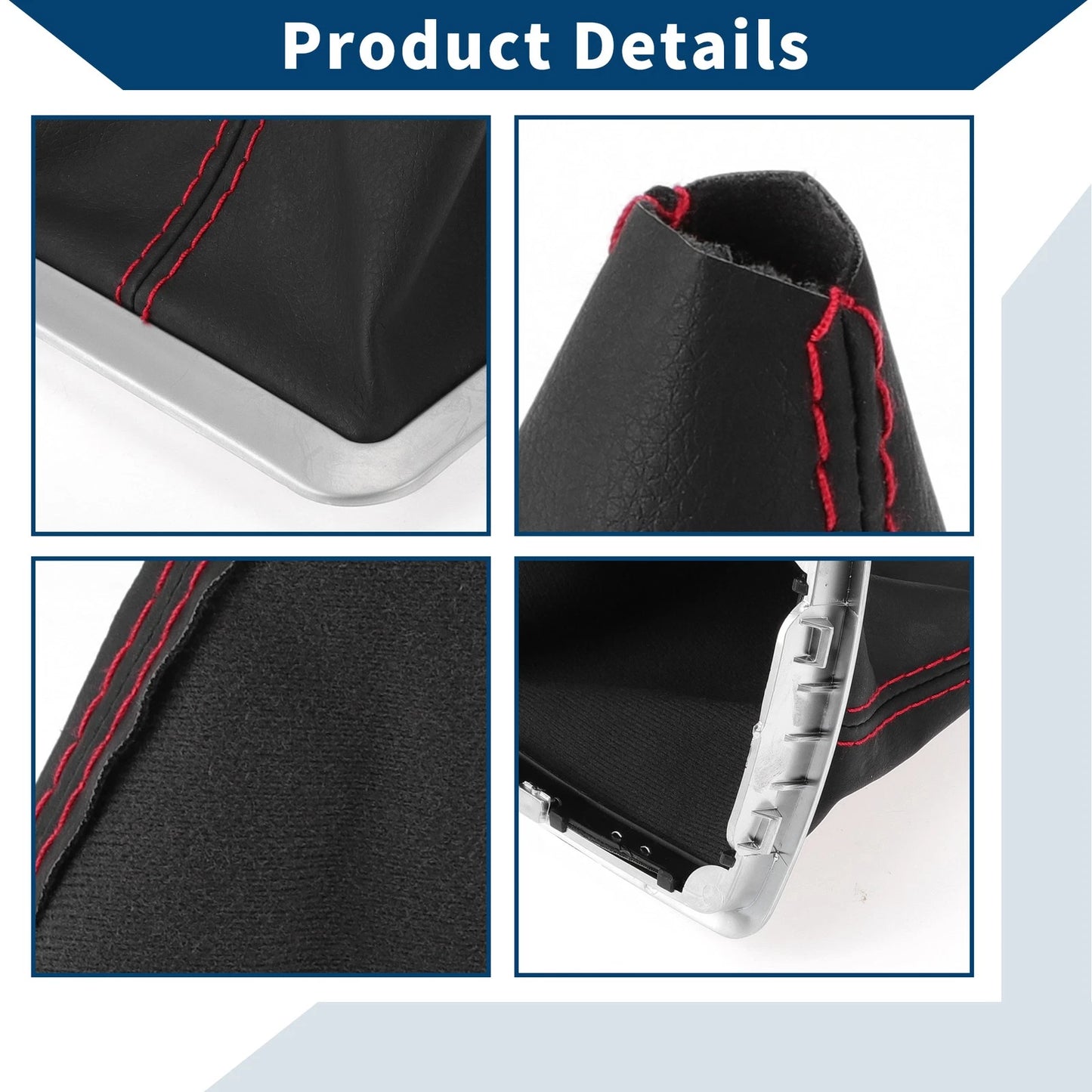 Black Red Leather Gear Shift Gaiter for Ford Focus (2004-2012)