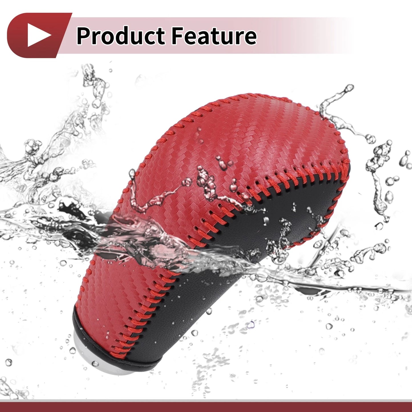 Red Carbon Fiber Gear Shift Knob Cover for Subaru Forester (2014-2017)