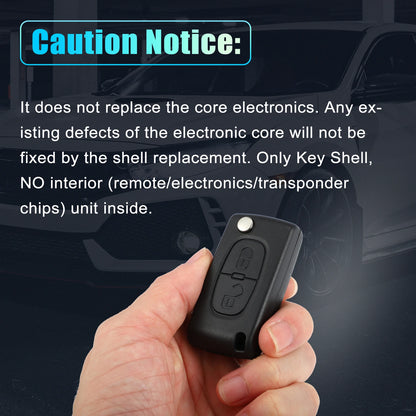 Keyless Entry Remote Key Shell  Buttons for Citroen Peugeot