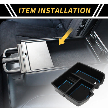 Center Console Organizer Tray for Chevy Silverado 1500 (2007-2013) Black Blue