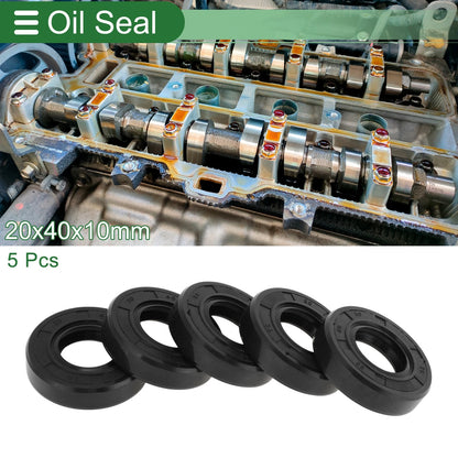 Oil Seal 5 Pcs 20x40x10mm NBR Rubber Seal Ring for Make Model