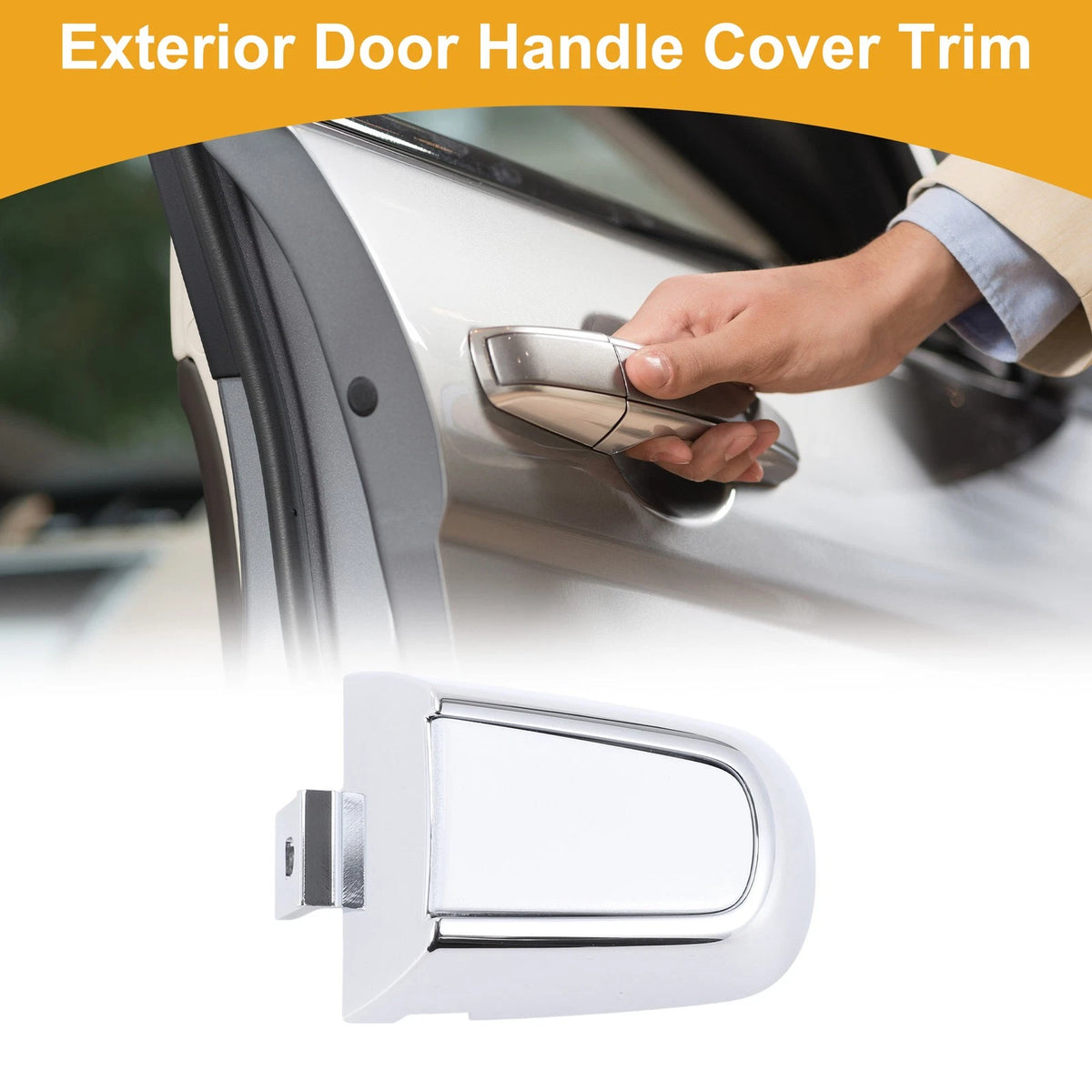 Exterior Door Handle Cover Trim for Chevrolet Malibu (2016 - 2018) White ABS