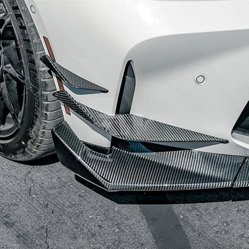 Carbon Fiber Front Bumper Canard Fins Kit for BMW G80 M3 G82 G83 M4 (2021-2024)