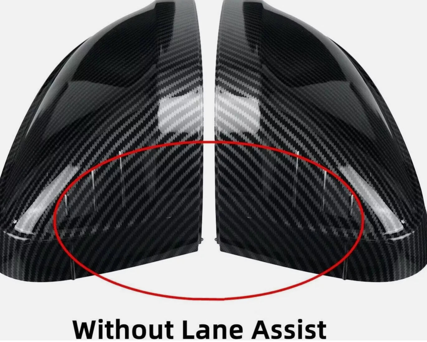 2 x Carbon Fiber Mirror Cover NO Lane Assist for Audi A4 B9/S4 (2016–2022)