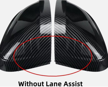 2 x Carbon Fiber Mirror Cover NO Lane Assist for Audi A4 B9/S4 (2016–2022)