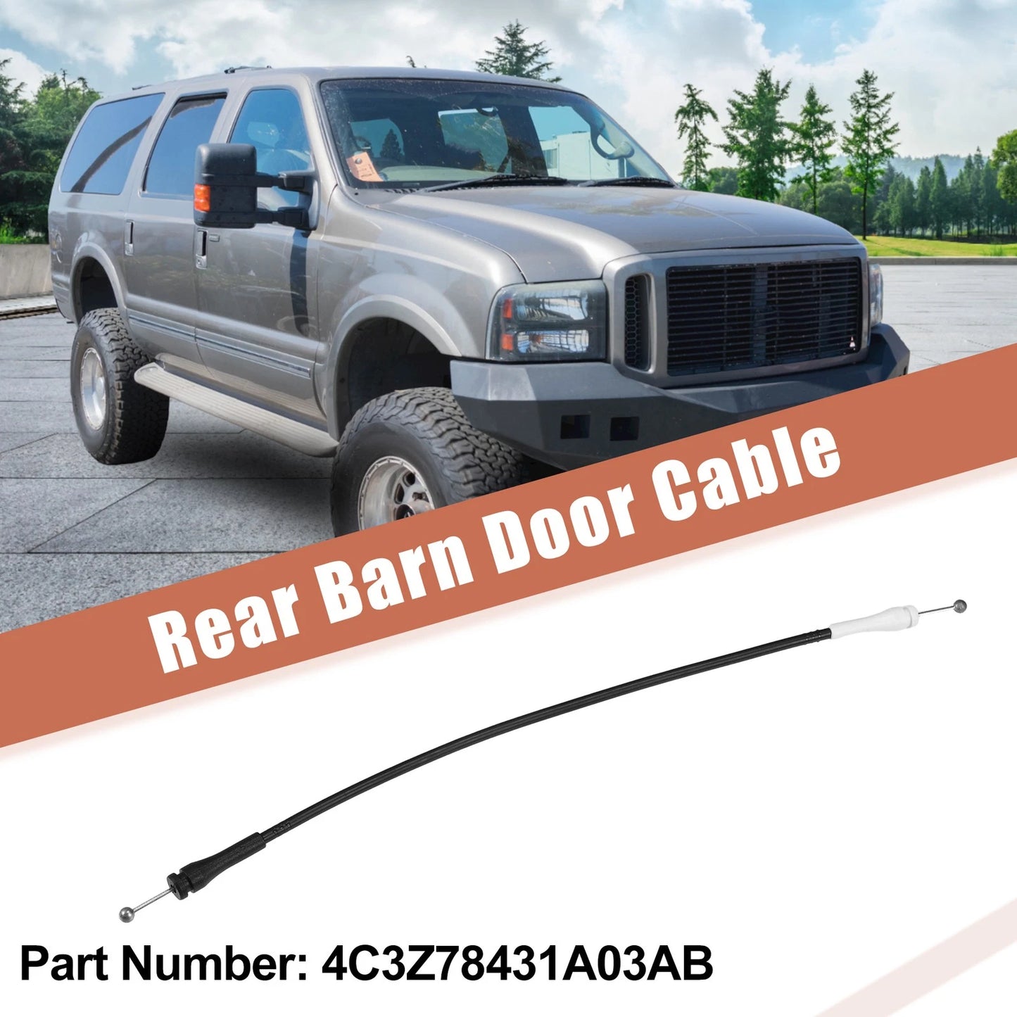 Rear Left Cargo Door Lock Release Cable for Ford Excursion (2001-2005)