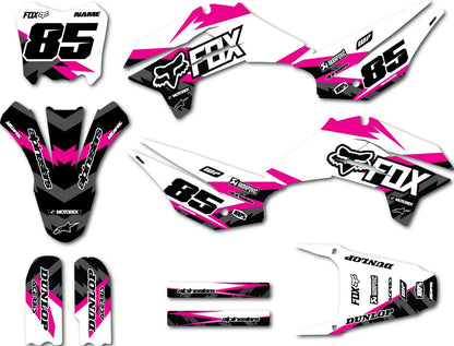 Custom Graphics Full Kit for Kayo TT 125 - Suspect Pink Style