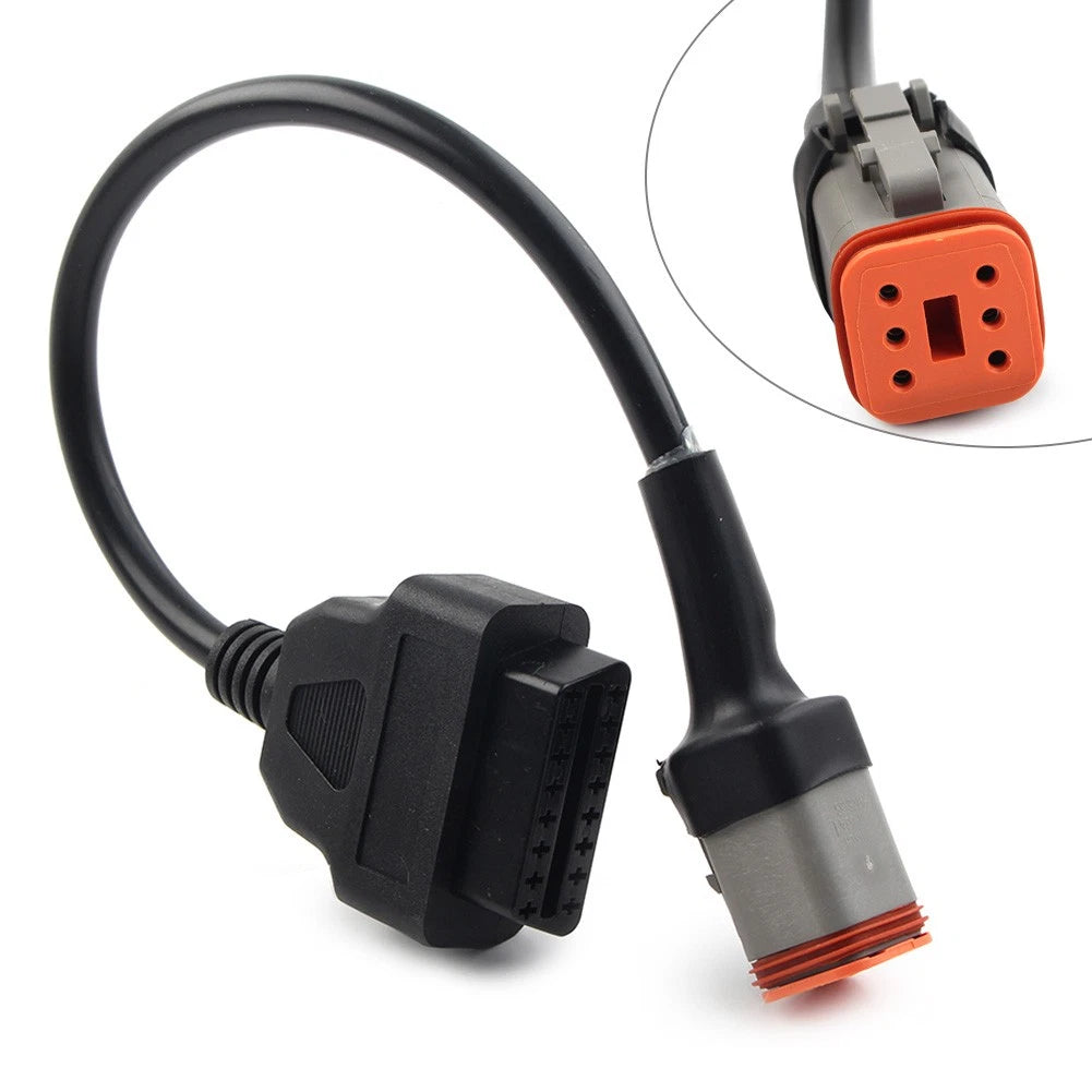 6Pin to OBD2 Diagnostic Tool Adapter Cable for Harley Davidson