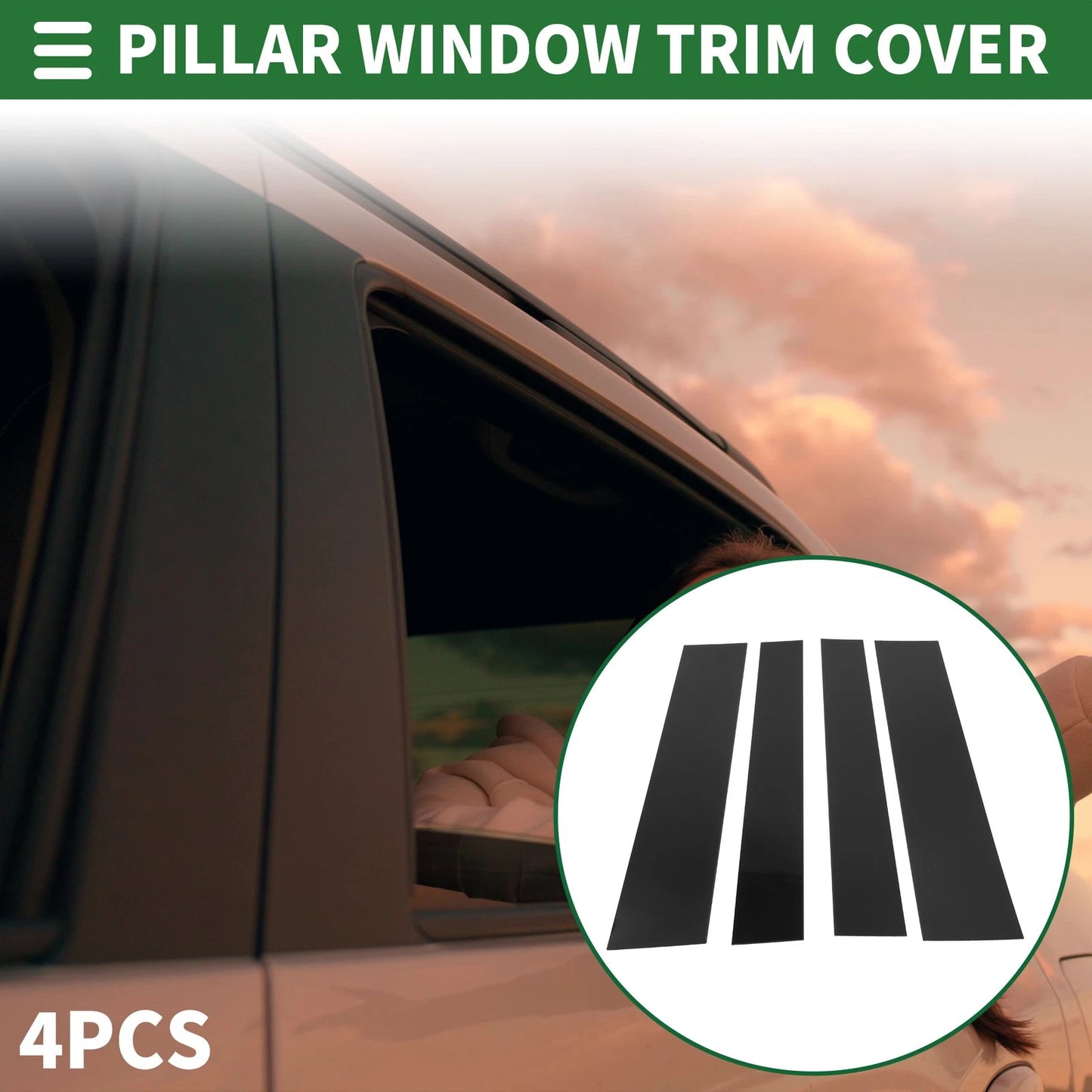Door Pillar Window Trim / 4 x Pcs for Toyota Tundra (2007–2013)