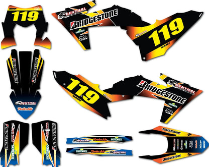 Custom Graphics Kit SUNRISE Stickers for KTM SXF (2024)