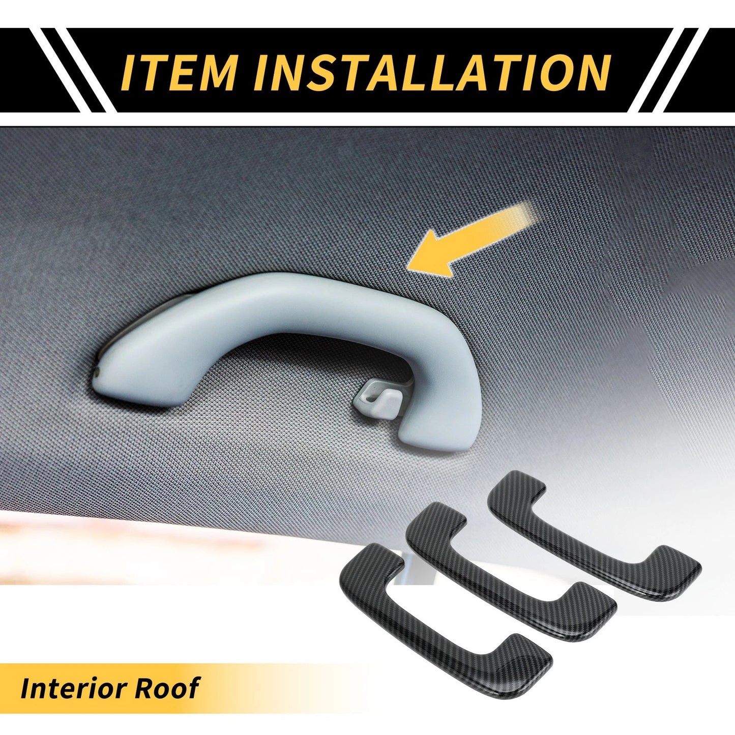 Carbon Fiber Roof Handle Cover Trim for Ford Maverick (2022-2024)