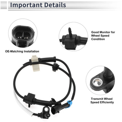 1 Pc ABS Wheel Speed Sensor for Chevrolet C3500 (1995 - 1996)