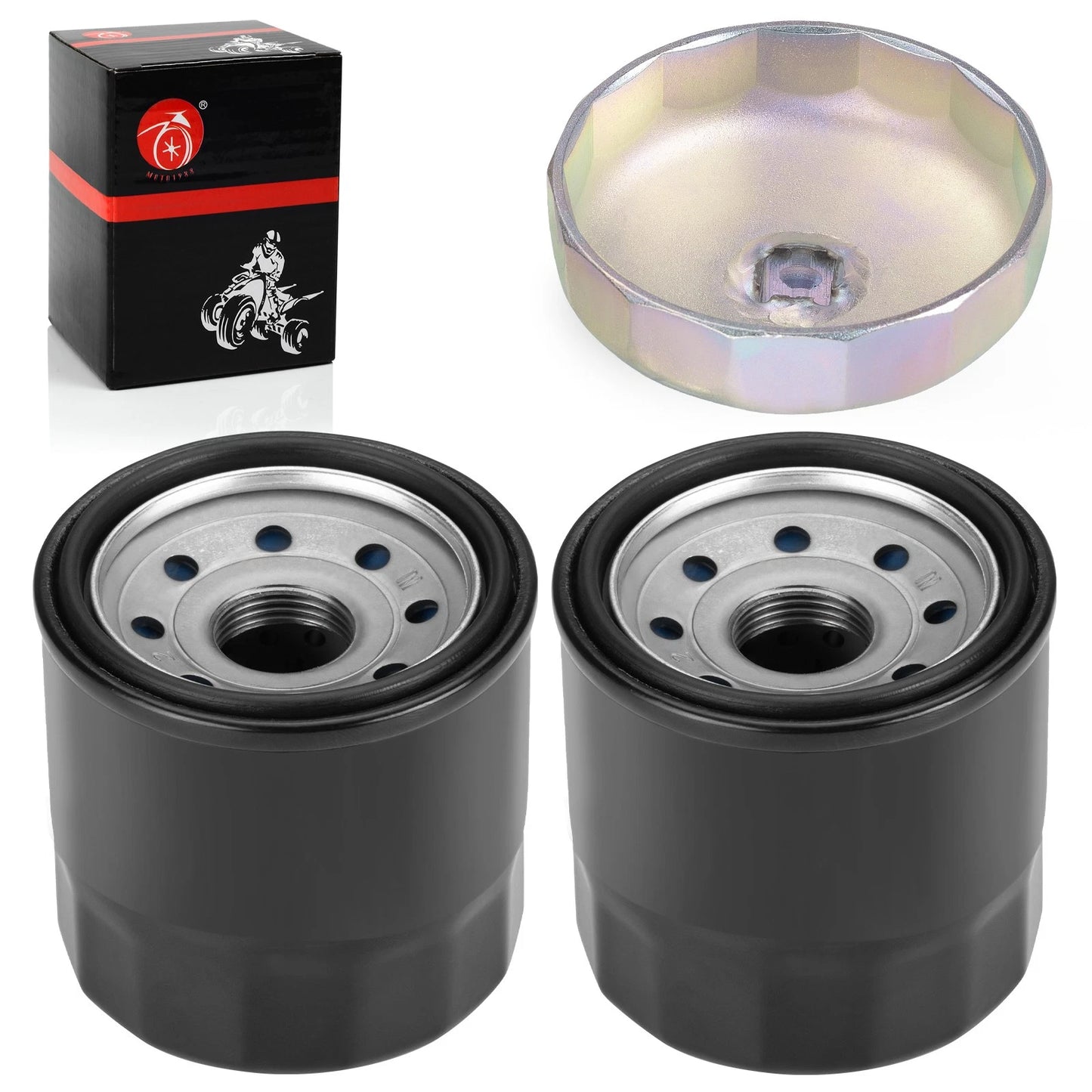 Oil Filter w/ Wrench 2 x Honda VF1000 VF500 VF700 VF750 VFR1200F (1982–2013)