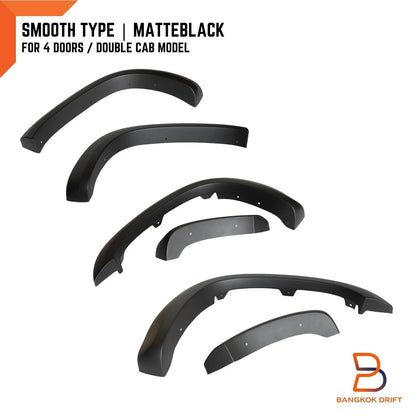 3" Matte Black Fender Flares for Toyota Hilux MK4 MK5 (1997-2004)