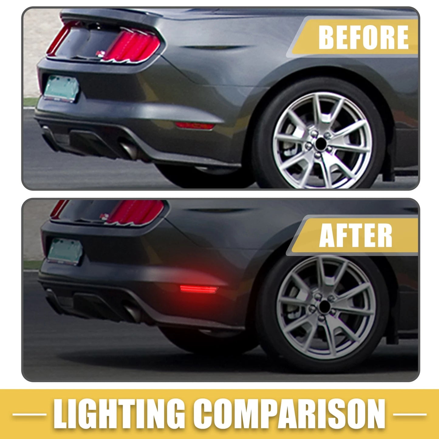Rear LED Side Marker Light for Ford (2004-2008) - Black Lens, Red Light