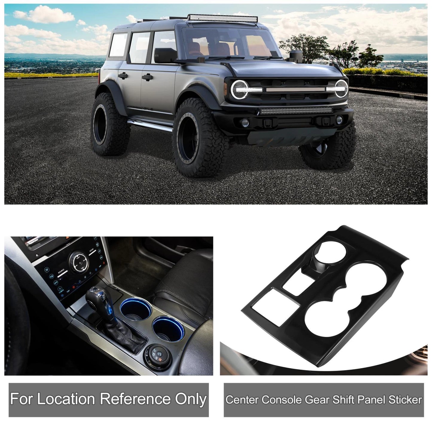 Center Console Gear Shift Trim Cover for Ford Bronco (2021-2023)