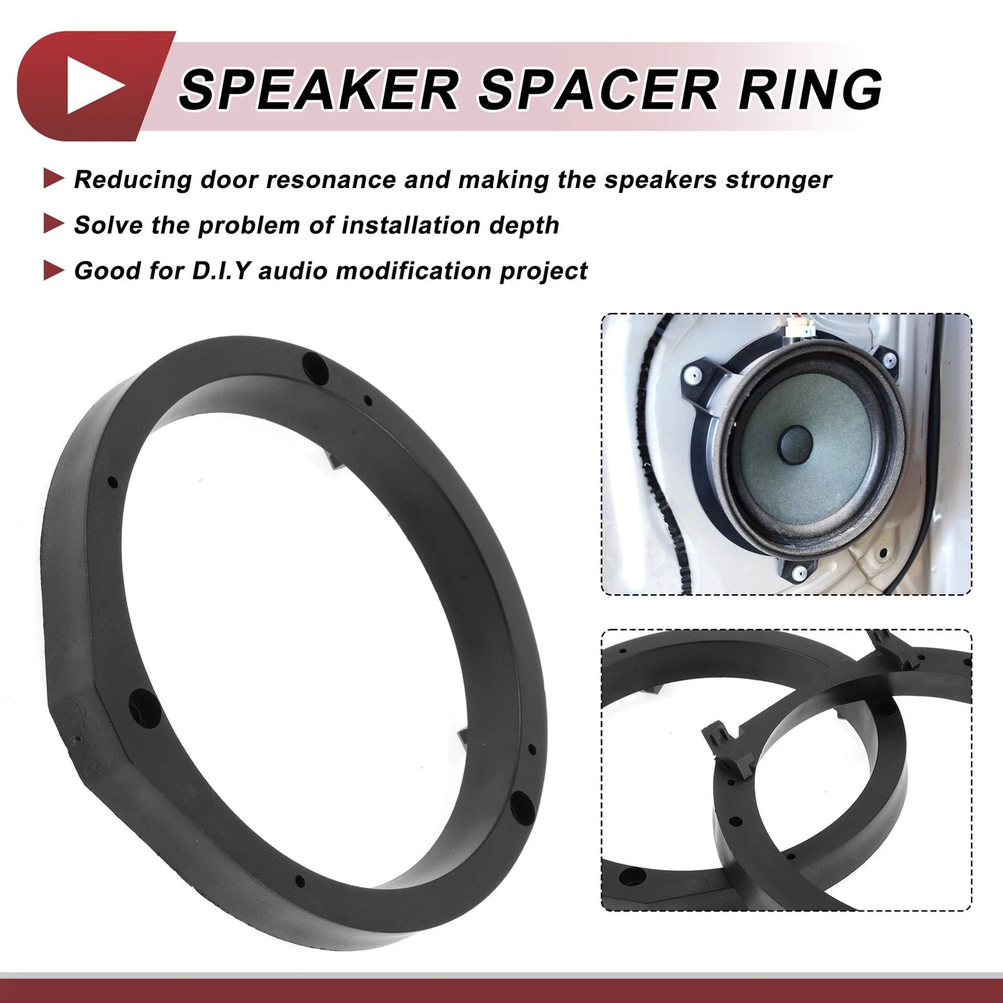 6.5" Speaker Spacer Ring Adaptor for Honda CRZ (2011-2016) -  Set