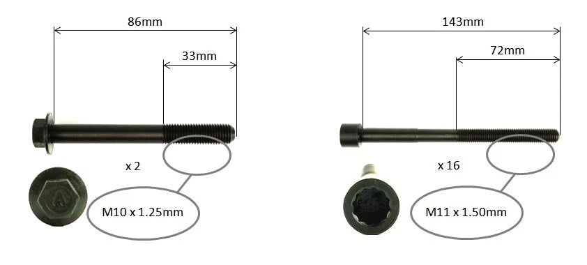2 x Head Gasket+Head Bolt 4.0L 1GR 1GRFE for Toyota Landcruiser Prado