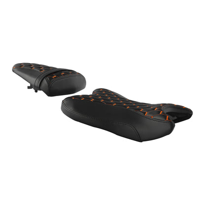 Black Orange Driver & Passenger Seat for Yamaha YZF R6 (2006-2007)