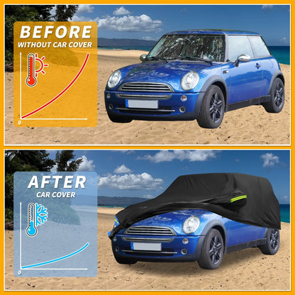 Waterproof Car Cover for Mini Cooper 2DR 2002-2021 Black Blue