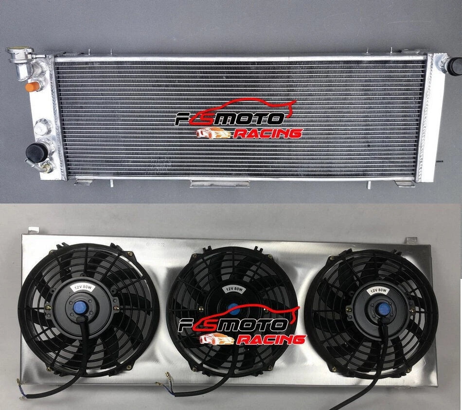 3 Rows Radiator, Shroud & Fans for Jeep Cherokee XJ, Wagoneer (1991-2001)