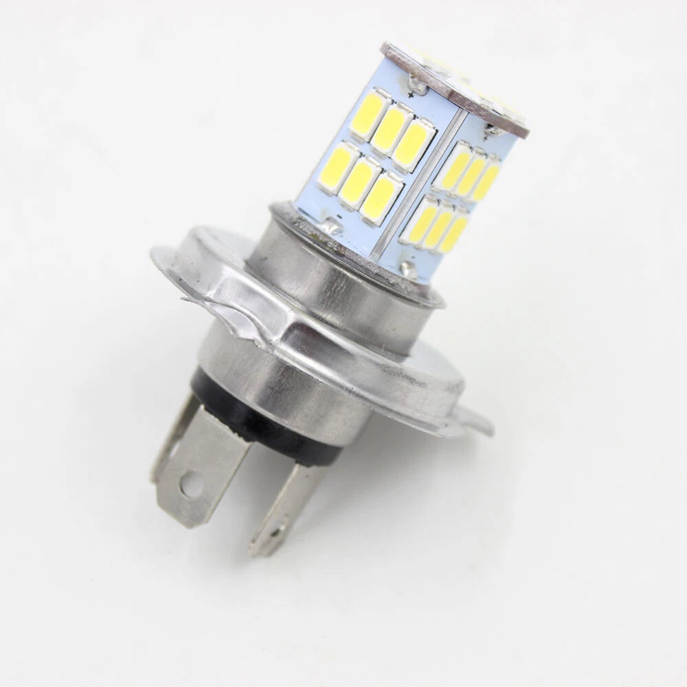 DC 6V H4 LED Motorcycle Headlight Bulb 6W 800LM 6500K White High/Low Beam